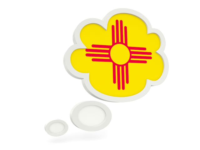 Bubble icon. Illustration of flag of New Mexico