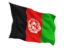 Afghanistan. Fluttering flag. Download icon.