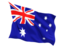 Australia. Fluttering flag. Download icon.