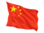 China. Fluttering flag. Download icon.