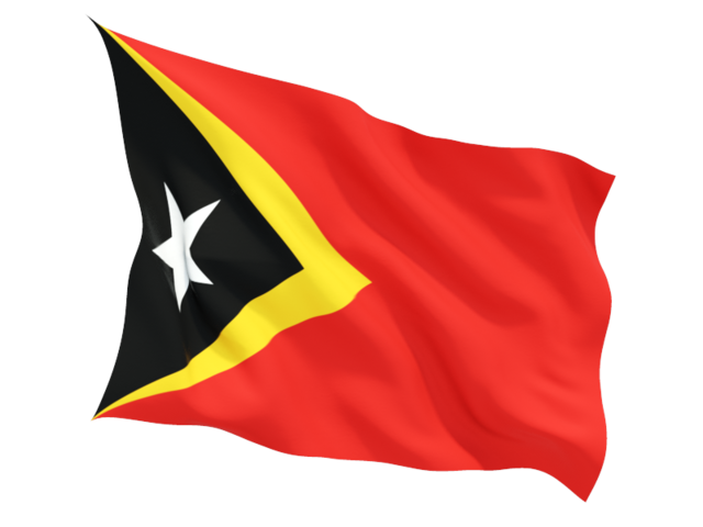 Fluttering flag. Download flag icon of East Timor at PNG format