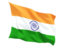 India. Fluttering flag. Download icon.