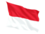 Indonesia. Fluttering flag. Download icon.