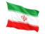 Iran. Fluttering flag. Download icon.