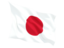 Japan. Fluttering flag. Download icon.
