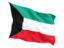 Kuwait. Fluttering flag. Download icon.