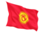 Kyrgyzstan. Fluttering flag. Download icon.