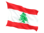Lebanon. Fluttering flag. Download icon.