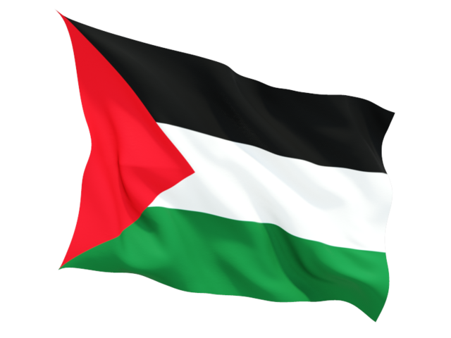 Fluttering flag. Download flag icon of Palestinian territories at PNG format