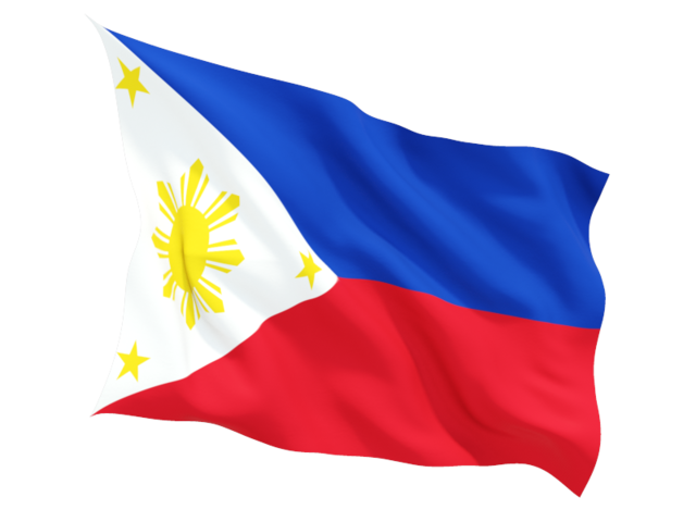 Fluttering flag. Download flag icon of Philippines at PNG format