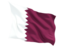 Qatar. Fluttering flag. Download icon.