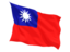 Taiwan. Fluttering flag. Download icon.