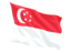 Singapore. Fluttering flag. Download icon.