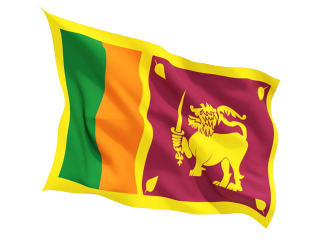 Fluttering flag. Download flag icon of Sri Lanka at PNG format