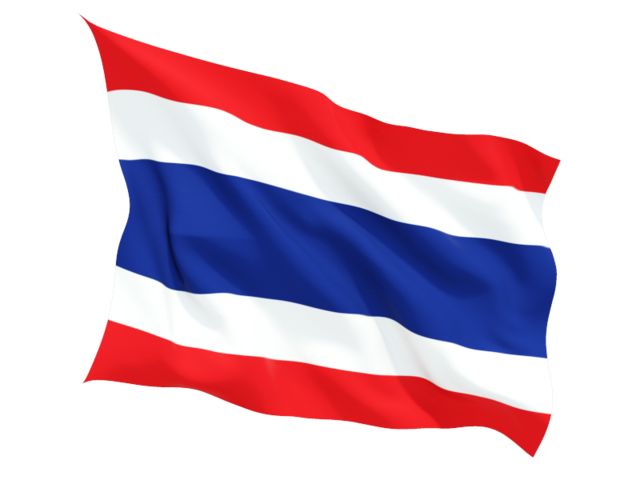 Fluttering flag. Download flag icon of Thailand at PNG format