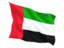 United Arab Emirates. Fluttering flag. Download icon.