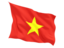 Vietnam. Fluttering flag. Download icon.