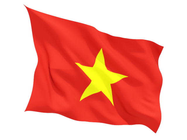 Fluttering flag. Download flag icon of Vietnam at PNG format