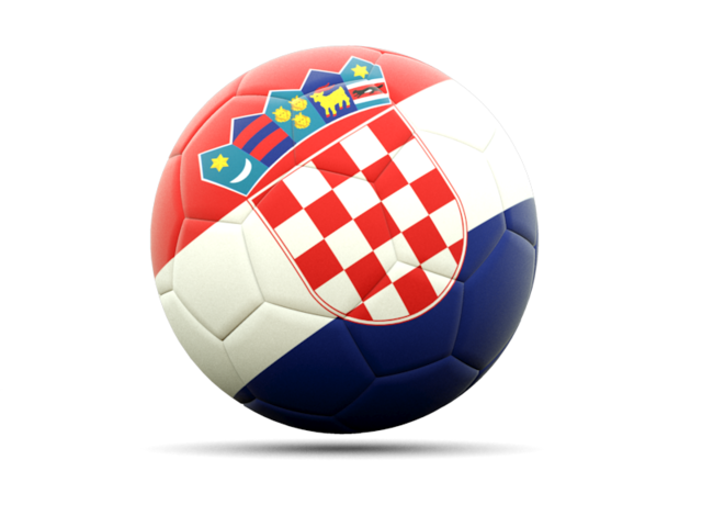 Football icon. Illustration of flag of Croatia