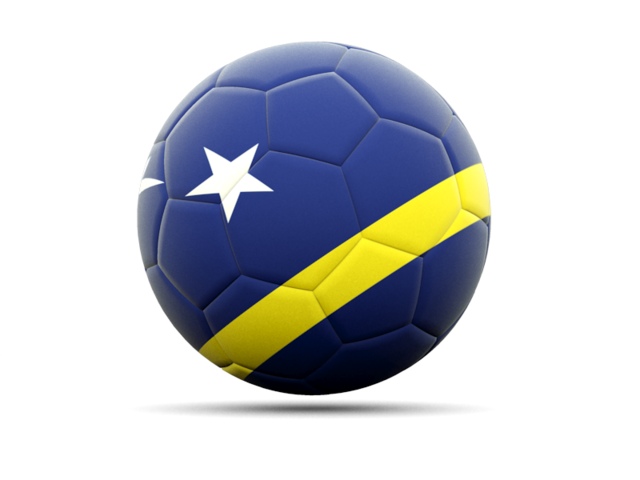 Football icon. Illustration of flag of Curacao