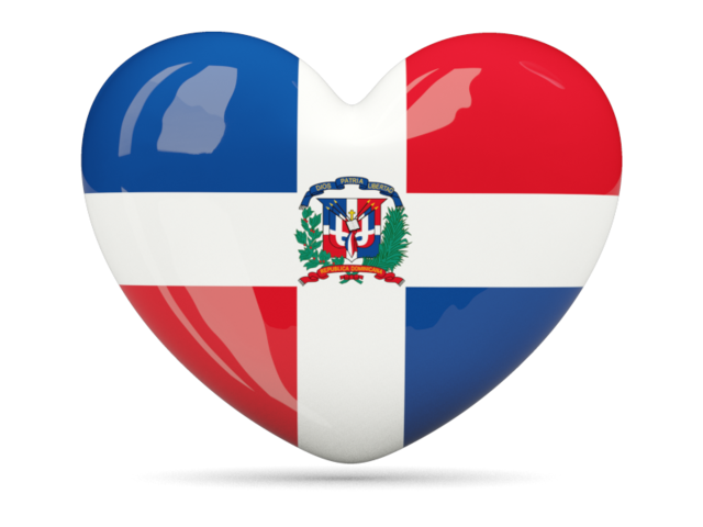 Heart Icon Illustration Of Flag Of Dominican Republic