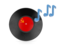 Round icon. Illustration of flag of Soviet Union