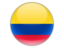 Colombia. Round icon. Download icon.
