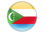 Comoros. Round icon. Download icon.