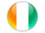 Cote d'Ivoire. Round icon. Download icon.