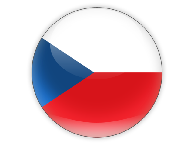 Round icon. Illustration of flag of Czech Republic