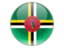 Dominica. Round icon. Download icon.