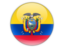 Ecuador. Round icon. Download icon.