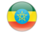 Ethiopia. Round icon. Download icon.