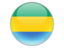 Gabon. Round icon. Download icon.