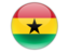 Ghana. Round icon. Download icon.