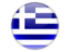 Greece. Round icon. Download icon.