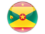 Grenada. Round icon. Download icon.