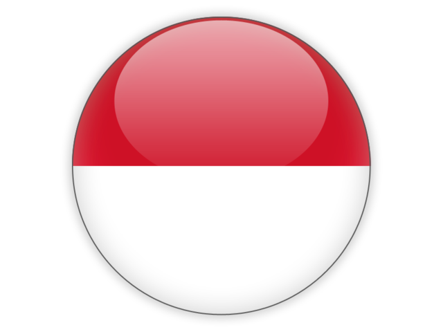 Round icon. Illustration of flag of Indonesia