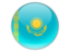 Kazakhstan. Round icon. Download icon.