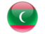 Maldives. Round icon. Download icon.