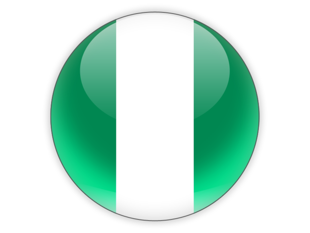 Round icon. Illustration of flag of Nigeria