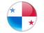 Panama. Round icon. Download icon.
