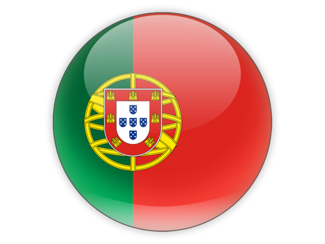 Round Icon Illustration Of Flag Of Portugal
