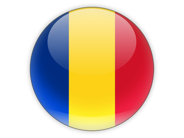 Round icon. Download flag icon of Romania at PNG format