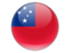 Samoa. Round icon. Download icon.