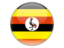 Uganda. Round icon. Download icon.