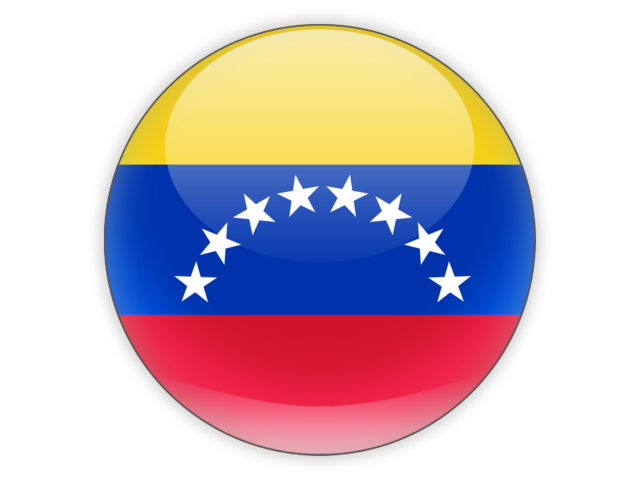 Round Icon Illustration Of Flag Of Venezuela