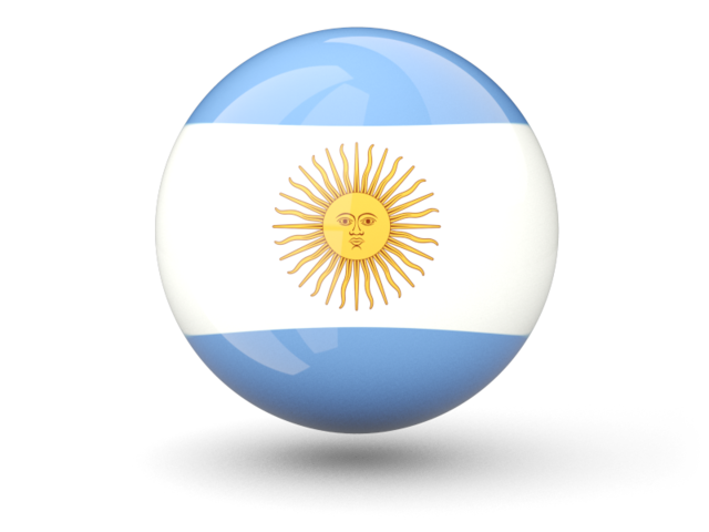 Sphere icon. Illustration of flag of Argentina