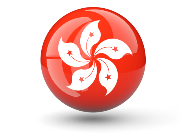 Sphere icon. Illustration of flag of Hong Kong