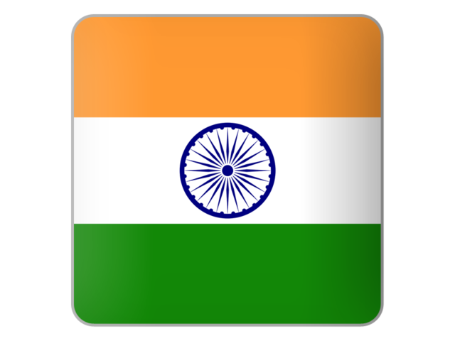 Square icon. Download flag icon of India at PNG format